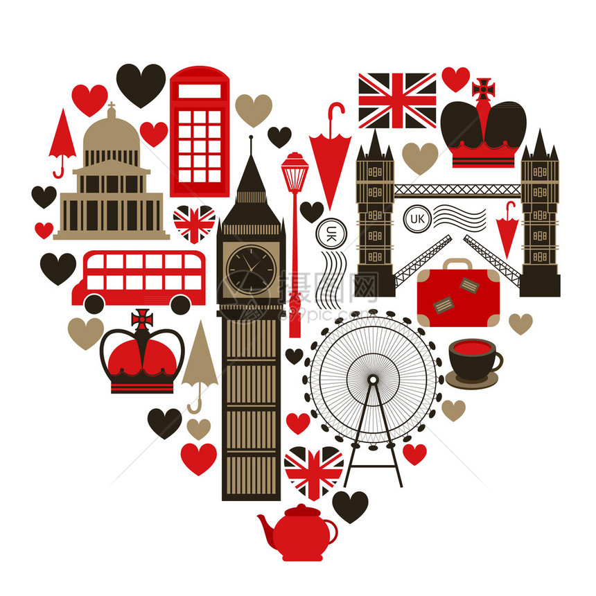 爱伦敦心脏符号图片