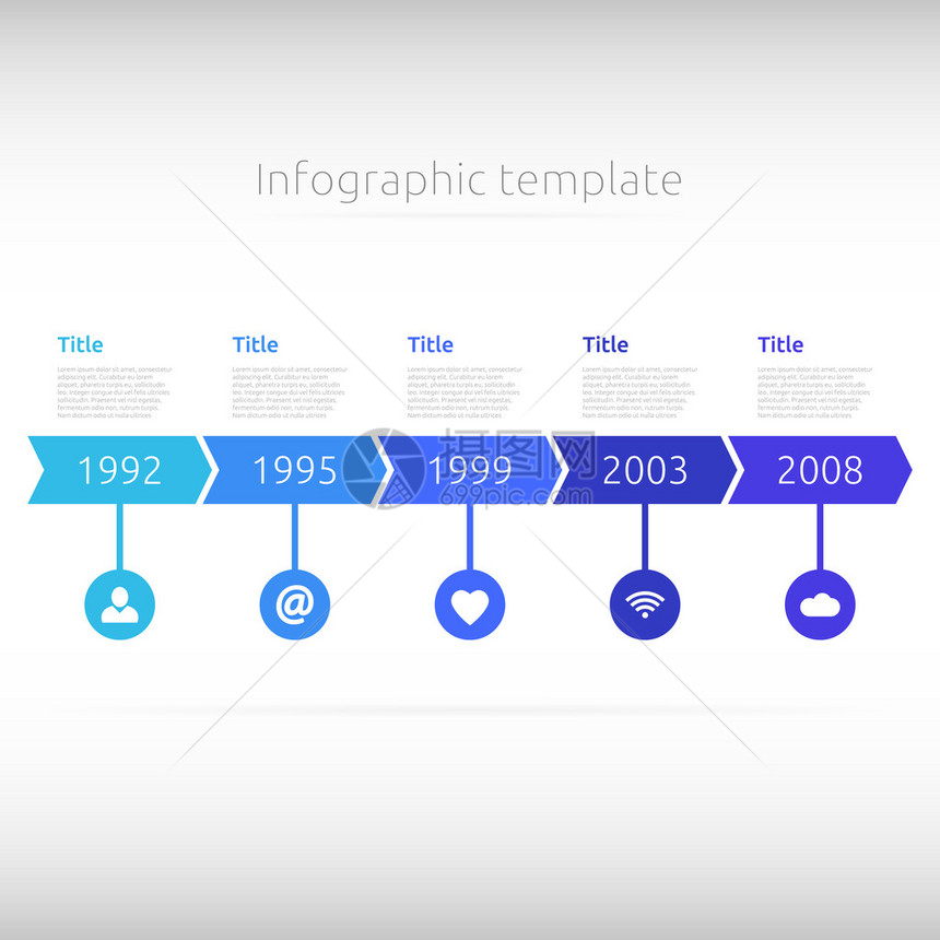 时间线信息图表模板图片