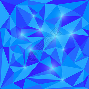刚硬抽象的明亮的光谱蓝色的多角形三角形的背面设计图片