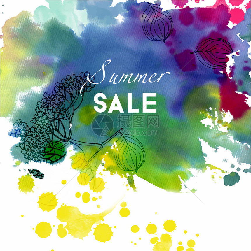 夏季销售背景图片