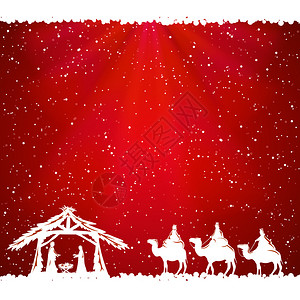 红色背景的圣诞主题图片