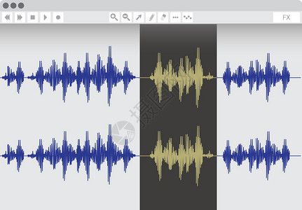 音频编辑软件矢量图插画