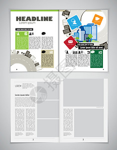 indesign设计报纸模板插画