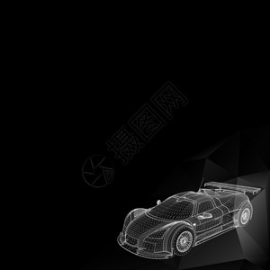 抽象的创意概念矢量背景的3d汽车模型矢量图标抽象的创意概念矢量背景图片