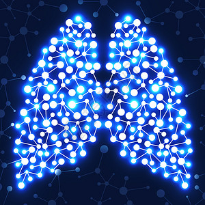 抽象的人的肺部分子结构矢量图Eps10图片