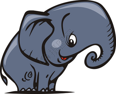 小灰色大象背景图片