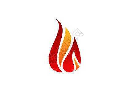 公司颁奖晚会火火焰徽标烈火符号图标设计矢量现代标志红红的火苗标识插画