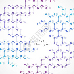 DNA背景摘要矢量插图螺旋分子的美丽结构科图片