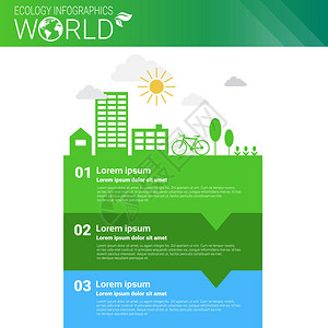世界环保绿色能源生态信息图形与副本空间图片