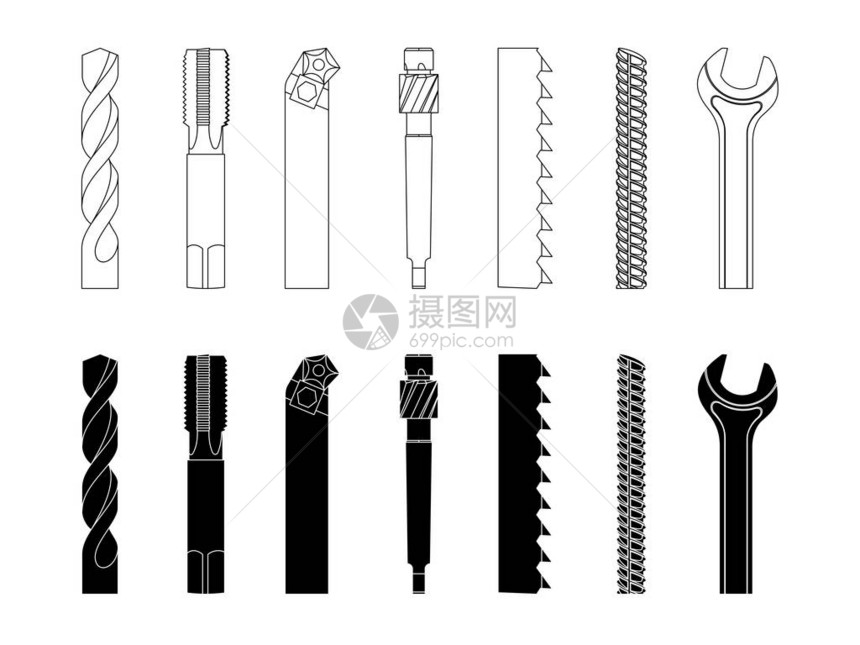 用于金属加工行业的钻头螺丝刀铣锯电枢图片