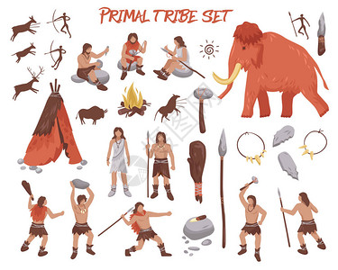 原始部落人图标集图片