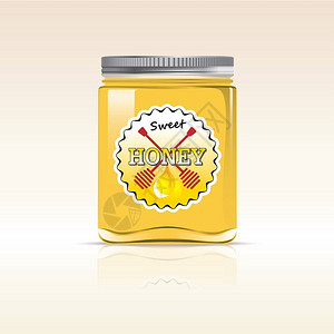 越莓干蜂蜜瓶设计插画