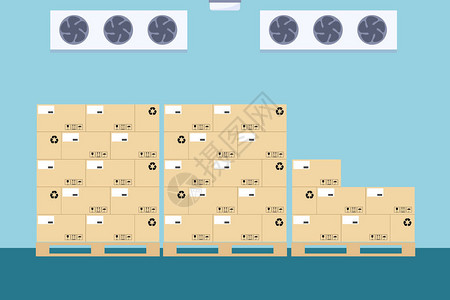 仓库冷柜包装冷库图片
