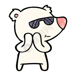 快乐卡通北极熊背景图片