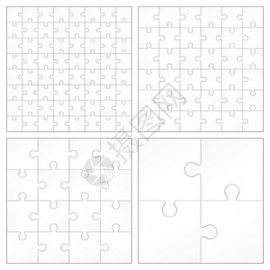 拼图碎片的创意矢量插图商业概念设计空白样机模板抽象图形无图片