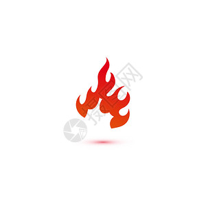 火焰和火焰徽标图形模板矢量背景图片