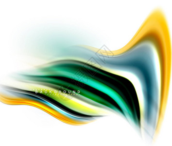 液体液体混合颜色概念在浅灰色背景波浪和漩涡曲线流线时髦抽象布局模板为商务展示app壁纸海报或墙纸背景图片