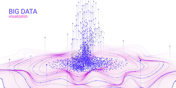 大数据综合体美学3d可视化技术未来宇宙设计社交网络背景大数据排序分析未来风格的分形元素背景图片