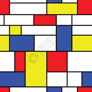 用于连续复制的无缝抽象几何彩色马赛克矢量图案背景图片