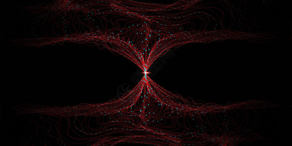 数据流分析矢量分形元素具有扭曲和运动的宇宙波插图分形3d可视化数字大数据排序与分形系背景图片