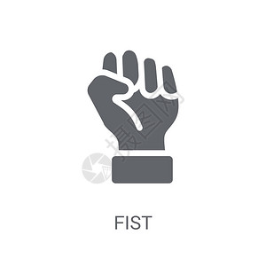 笔势拳头图标的拳头标志的概念在白色上从启动策略和成功集合适用于web应用移动应用和打印媒体插画