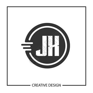 企业通用展板初始JX字母标志模板设计插画
