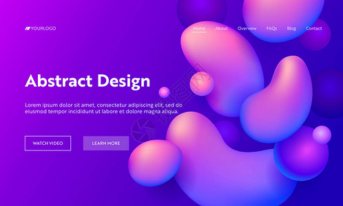 登陆页web紫色抽象几何下落形状登陆页未来派数字梯度模式创意软霓虹灯液体下的网站网页平面动画片向量例证插画