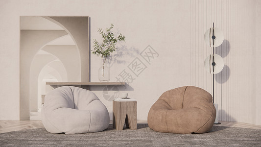 木凳素材室内家居场景设计图片
