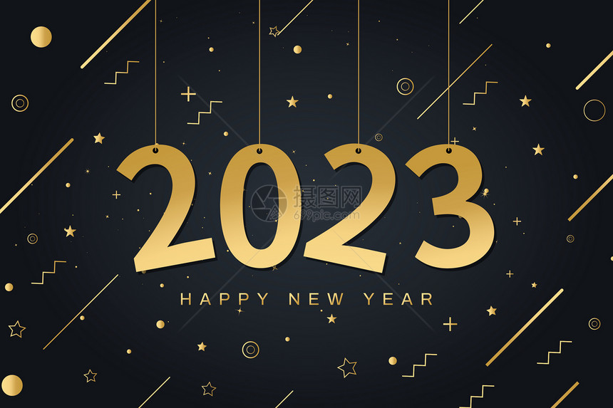 黑金2023新年背景图片