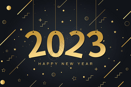 黑金2023新年背景背景图片