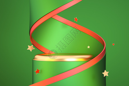 红绿圣诞圣诞节红绿展台设计图片