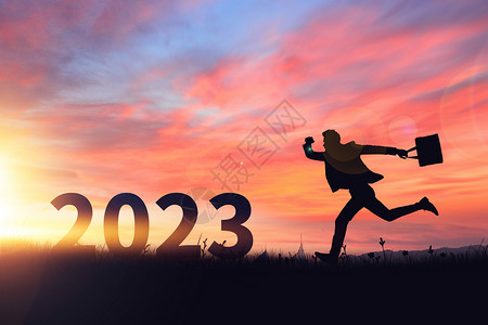 企业文化商务龙年创意剪影商务跨年2023设计图片