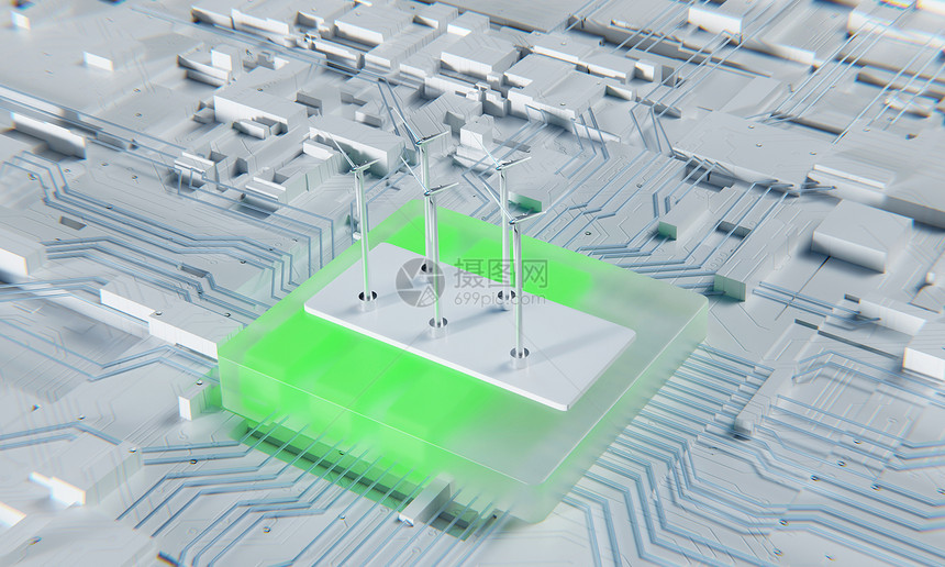 3D创意新能源场景图片