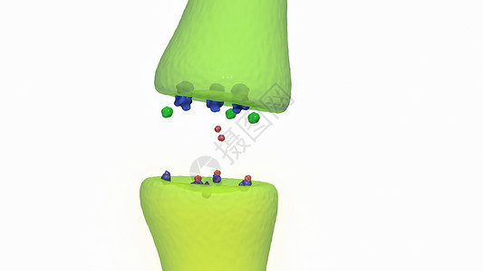 抗抑郁药与神经受体结合背景图片