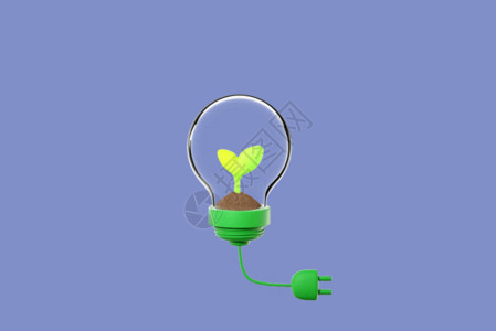 绿色概念创意C4D新能源概念元素GIF高清图片