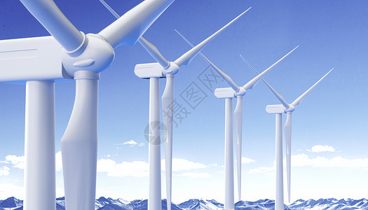 C4D新能源风力发电机图片