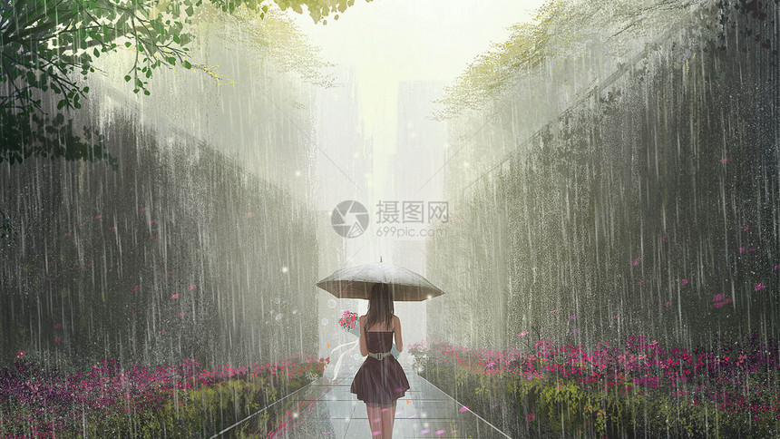 雨水的节气图片