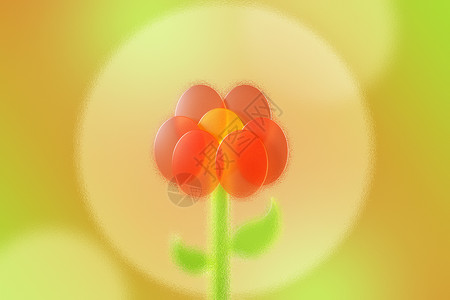 玻璃酸性唯美渐变透明玻璃花朵背景设计图片