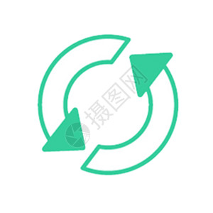 循环再生标志绿色指向箭头svg图标元素6gif动图高清图片