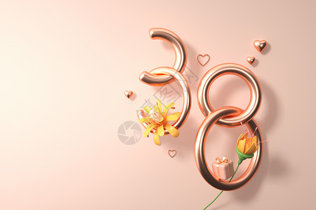 金属花朵38极简文字背景设计图片