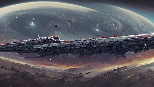 科幻战舰背景图片