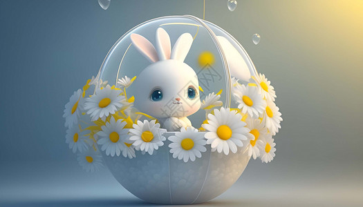 可爱兔兔兔丸透明素材高清图片