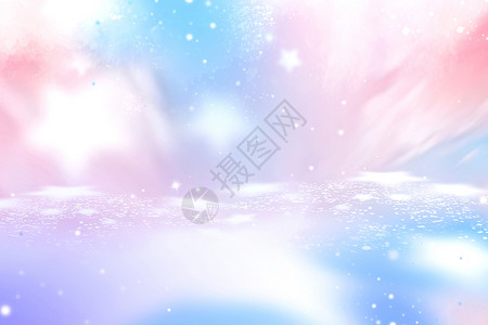 粉色星星特效蓝紫色梦幻背景设计图片