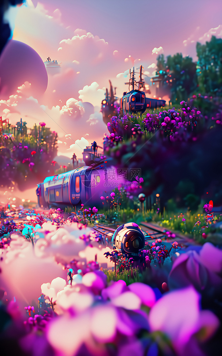 列车浪漫图片