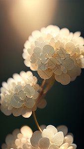 盛开的绣球花背景图片
