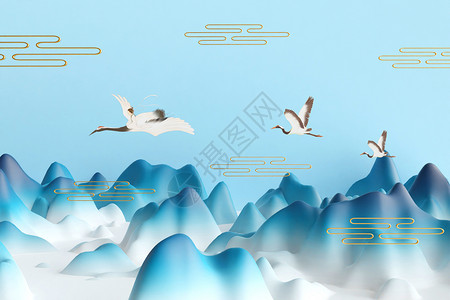 褐鹈鹕Blender新中式场景设计图片