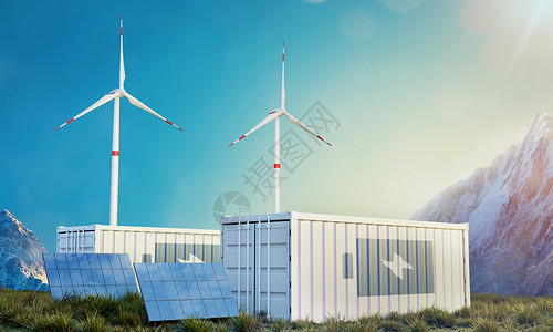 循环能源3D可持续能源场景设计图片