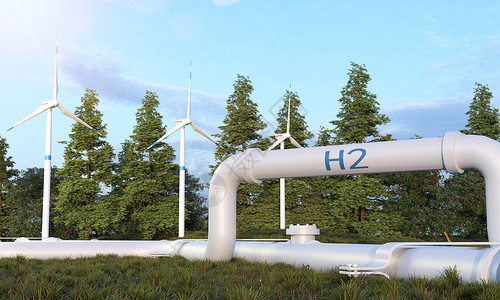 管道运输素材3D氢能管道运输场景设计图片