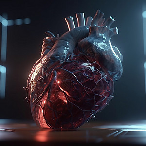 3D心脏背景图片