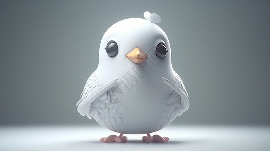 可爱3D小鸟背景图片